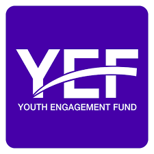 Youth Engagement Fund in white text over purple background